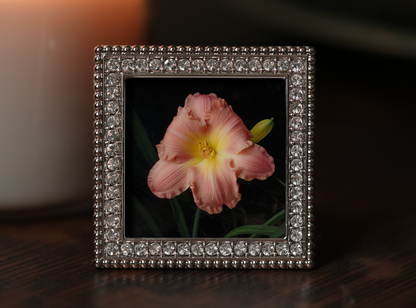 Crystal Square Frame with Candle